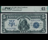Fr. 272 1899 $5 Silver Certificate Chief PMG 45NET